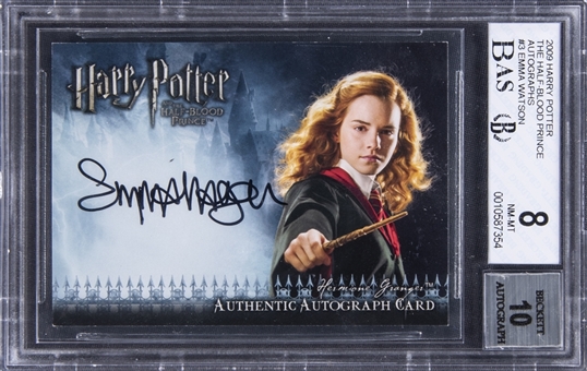 2009 ARTBOX Harry Potter The Half-Blood Prince Autographs #3 Emma Watson - BGS NM 8 10